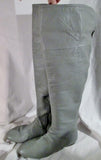 Womens BANANA REPUBLIC Leather Thigh High Over Knee Riding BOOT GRAY 11 GREY