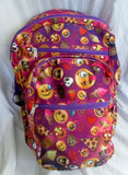 TOP TRENZ BACKPACK EMOJICON Shoulder Rucksack Travel BAG PURPLE