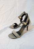 NEW CELINE PARIS Strappy Open Sandal Suede ITALY Shoe 36 6 Light KHAKI GRAY Womens