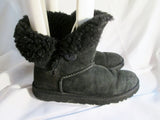 Kids Girls UGG AUSTRALIA 5991Y BAILEY BUTTON Suede Winter BOOTS Shoe BLACK 5 Snow
