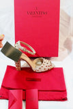 NEW VALENTINO GARAVANI SCARPE SPIKE Sandal 36 6 Beige Shoe Womens High Heel