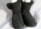 Kids Girls UGG AUSTRALIA 5991Y BAILEY BUTTON Suede Winter BOOTS Shoe BLACK 5 Snow