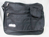 ROKSAK Travel Book Bag Canvas Crossbody Messenger BLACK School Laptop Case