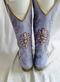 Womens WANTED OAKLEY Vegan Western Cowboy BOOTS PURPLE 9 Rocker LAVENDER Riding