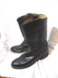 JUSTIN Western Cowboy Rocker Riding Leather Rodeo BOOT 7 BLACK