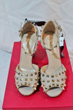 NEW VALENTINO GARAVANI SCARPE SPIKE Sandal 36 6 Beige Shoe Womens High Heel