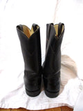 JUSTIN Western Cowboy Rocker Riding Leather Rodeo BOOT 7 BLACK