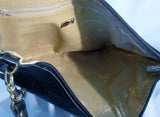 NIEMAN MARCUS ITALY pebbled leather hobo satchel shoulder bag purse BLACK XL
