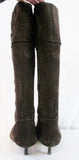 ELLEN TRACY Sport PATSY Leather Suede Over Knee High Heel BOOT BROWN 9.5 Shoe