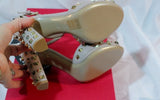 NEW VALENTINO GARAVANI SCARPE SPIKE Sandal 36 6 Beige Shoe Womens High Heel