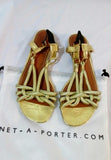 Womens LANVIN ETE 2010 GOLD ROPE SANDAL Flat Shoe 38 / 7.5 Slip-on