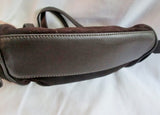 STRENESSE GABRIELE STREHLE ITALY Suede satchel clutch bag purse BROWN ESPRESSO Leather