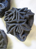 Set 10 WOOD BLOCK Stamp Ethnic Floral Art Rustic Primitive Craft DIY India Decorative