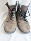 JUNIOR DOC MARTENS DELANEY WYOMING LEATHER Combat BOOT BROWN 3 Ankle Shoe Chukka AIRWAIR