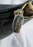 NIEMAN MARCUS ITALY pebbled leather hobo satchel shoulder bag purse BLACK XL