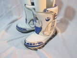 Kids Childrens STAR WARS R2D2 Light Up BOOT Lined BLUE SILVER 1 WINTER