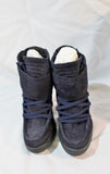 NEW PIERRE HARDY SUEDE KID NAVY Stiletto Heel Bootie 37 6.5 ITALY Womens