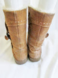 Womens WHITE MOUNTAIN OYSTER Suede Leather Ankle BOOT Booties Winter 7.5 BROWN