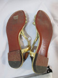 Womens LANVIN ETE 2010 GOLD ROPE SANDAL Flat Shoe 38 / 7.5 Slip-on