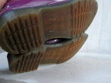 Womens DOC MARTENS LEATHER Ankle Combat BOOT Shoe PURPLE 6 AIRWAIR 8 Eye