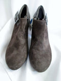 NEW Womens CLARKS Suede High Heel Ankle CUBAN BOOTS BROWN 7.5 Booties Shoe