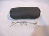 CHANEL ITALY 2053-B Eyeglasses RIMLESS FRAME CLEAR SILVER EYEWEAR Rhinestone