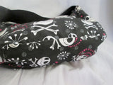 NIGHTMARE BEFORE CHRISTMAS SKULL CROSSBONES Bag Hobo Purse BLACK WHITE PINK Star