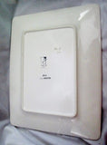 NEUWIRTH ITALY Ceramic Pottery SERVING PLATTER TRAY RECTANGLE LEAF WHITE 18X14