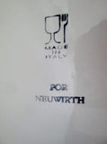 NEUWIRTH ITALY Ceramic Pottery SERVING PLATTER TRAY RECTANGLE LEAF WHITE 18X14