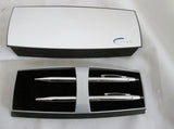 NEW NIB 2 CROSS CHROME PEN Set 1355 Autograph Personalized SILVER UNUSED!
