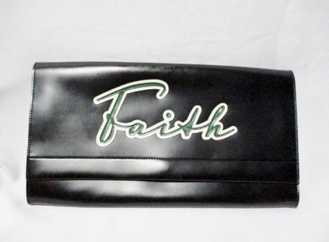 NWT NEW GOTTA HAVE FAITH Jil Sander Maia Leather Clutch Purse Bag Appliquéd