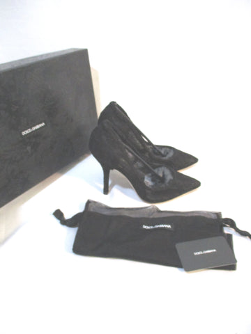 NEW NWT DOLCE & GABBANA BELLUCCI LACE High Heel Stiletto Pump Shoe 36 BLACK
