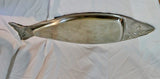 35" COUZON France FISH Platter Serving Tray Dish Plate SILVER Nautical Party