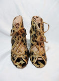 NEW ALAIA PARIS LEOPARD IMPRIME High Heel Bootie Shoe 36.5 6 NWT Womens