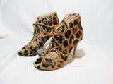NEW ALAIA PARIS LEOPARD IMPRIME High Heel Bootie Shoe 36.5 6 NWT Womens