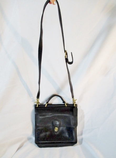 バッグ Vintage Coach 9927 Turn Lock Shoulderbag Vintage COACH 9927 WILLIS Leather Turnlock Flap Crossbody Shoulder