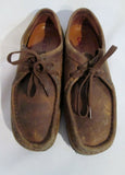 Womens CLARKS ORIGINALS WALLABEE Leather Shoes Loafers BROWN 7.5 Lace Up