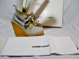 PIERRE HARDY PLATFORM Suede WEDGE Heel BOOTIE Shoe 36 6 GRAY Womens