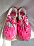 Kids Girl Youth SPERRY TOP-SIDER DUCKIE Wellies Rain Duck Boots Shoes PINK 5 PLAID Vegan