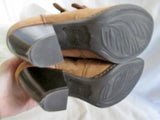 Womens BORN ANKLE BOOT BOC BUCKLE Zip Leather Shoe Bootie 7.5 BROWN Boho