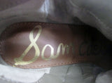 Womens SAM EDELMAN POSEY LEATHER Suede Ankle BOOT Booties Shoe BEIGE 7.5