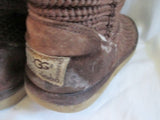Womens UGG AUSTRALIA 5857 CLASSIC CROCHET KNIT Sweater BOOT BROWN 9 CHOCOLATE