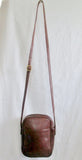 NINE WEST Leather Shoulder Crossbody Man Purse Handbag Travel Bag BROWN S