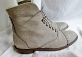 Womens 1937 Footwear ITALY Suede LEATHER Steampunk Ankle BOOT Booties 8 BEIGE Desert
