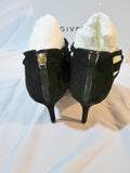 NEW Womens GIVENCHY Suede Leather High Heel Sandal Shoe 36 / 6 BLACK Eyelet $1179