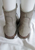 Womens 1937 Footwear ITALY Suede LEATHER Steampunk Ankle BOOT Booties 8 BEIGE Desert