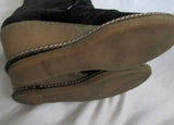 Womens J. CREW ITALY Ankle Chukka Suede BOOT Shoe CHESTNUT BLACK 8