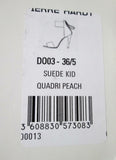 NEW NWT PIERRE HARDY Suede KID Stiletto Heel Sandal Shoe 36.5 6 PEACH Womens NIB
