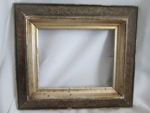 Antique Carved GESSO Wood Picture Frame Art GILT BROWN Holds 8 x 10" Wall Handmade