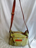 TRAVEL BY SHARIF Original Crossbody Satchel ATLAS MAP GLOBE Bag Hipster BROWN GREEN